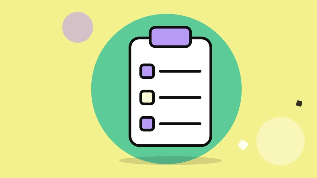 Illustration of a clipboard checklist