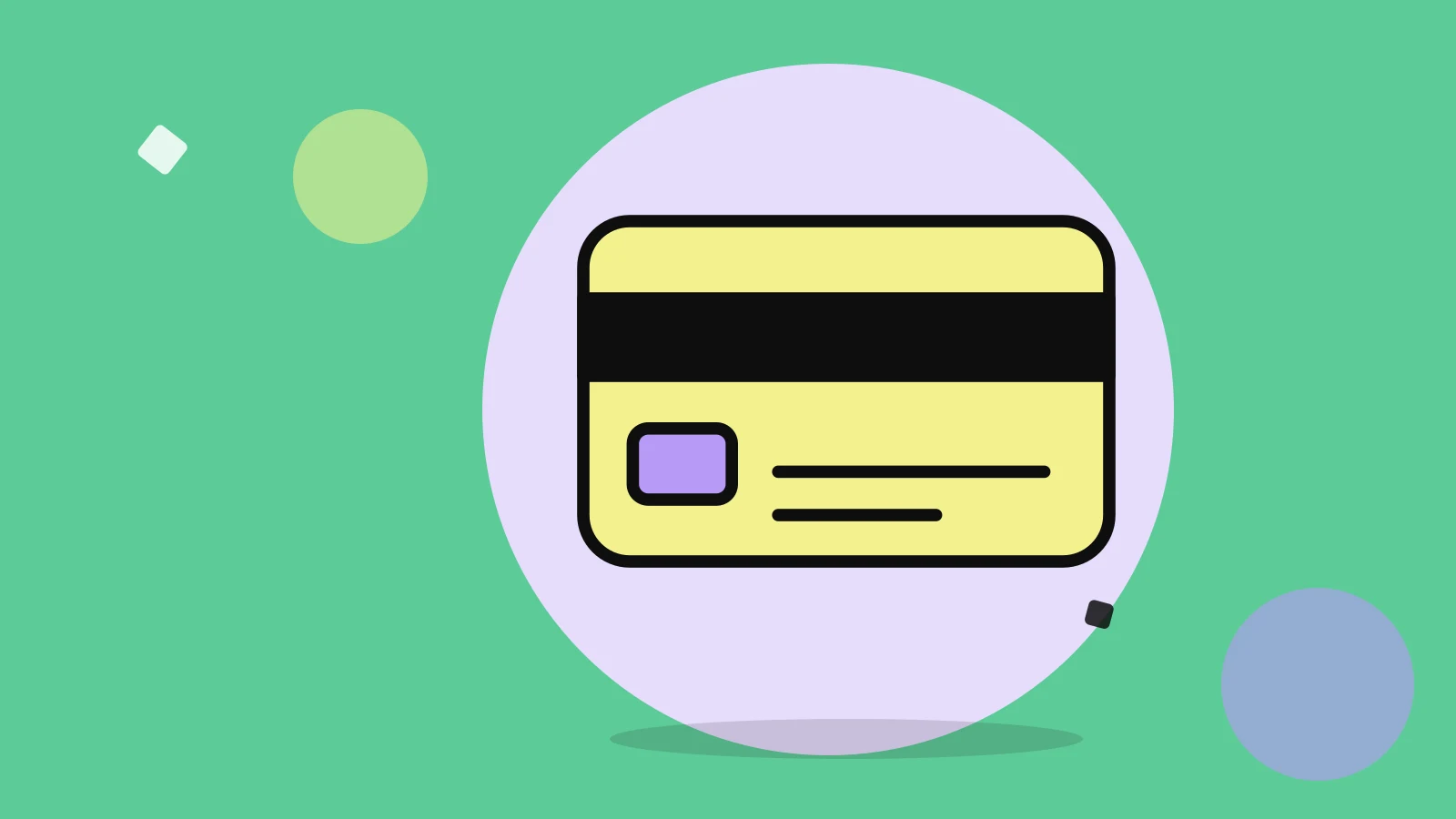 Illustration of a bank card with a chip