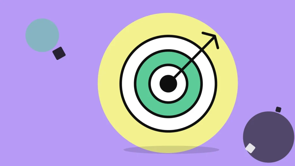 Illustration of a target with an arrow in the bullseye