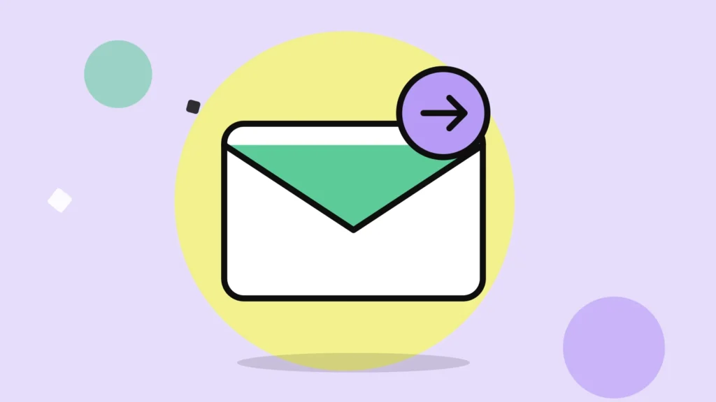 Illustration of an envelope with a payment arrow